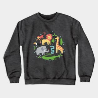 Jungle Animals Crewneck Sweatshirt